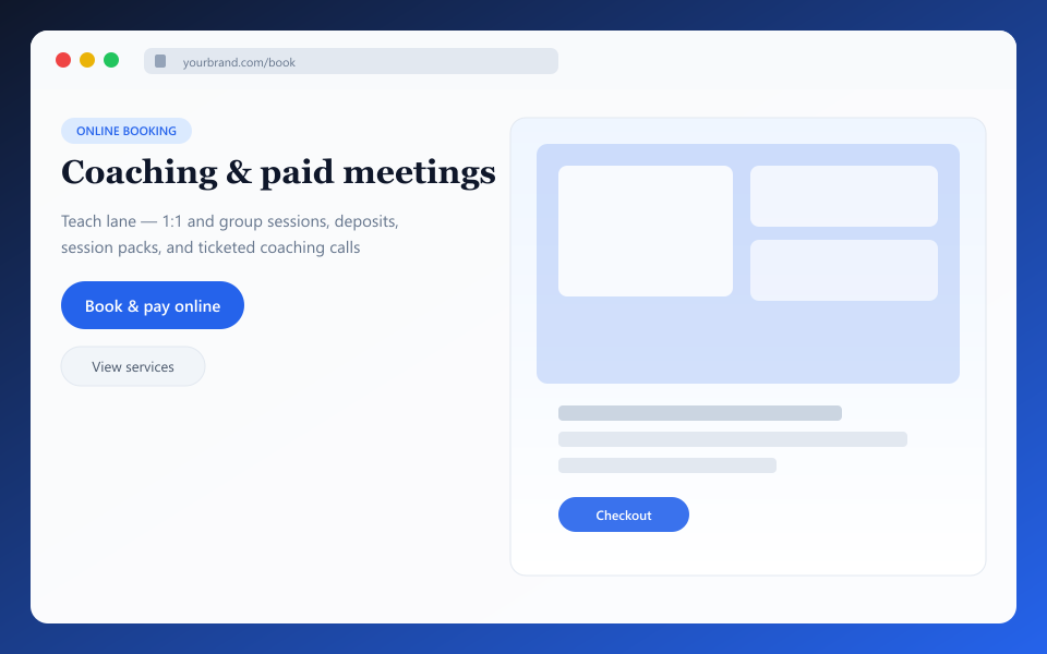 Coaching & paid meetings